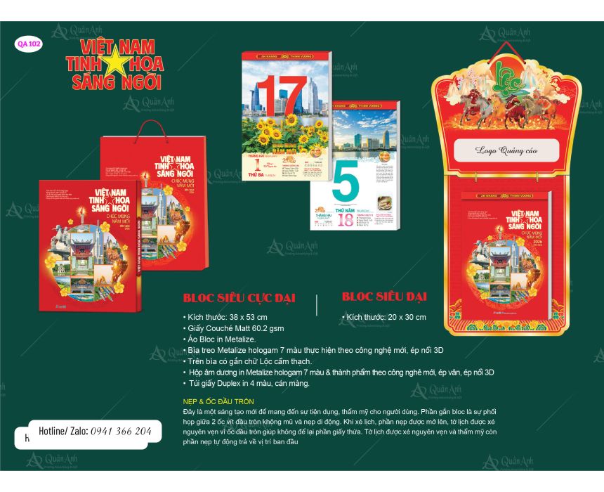 Lịch Bloc Siêu Cực Đại (38*52)