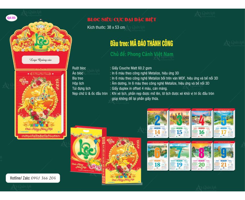 Lịch Bloc Siêu Cực Đại (38*52)