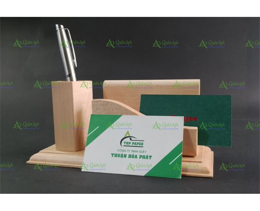 Khay cắm bút có khe đựng name card 